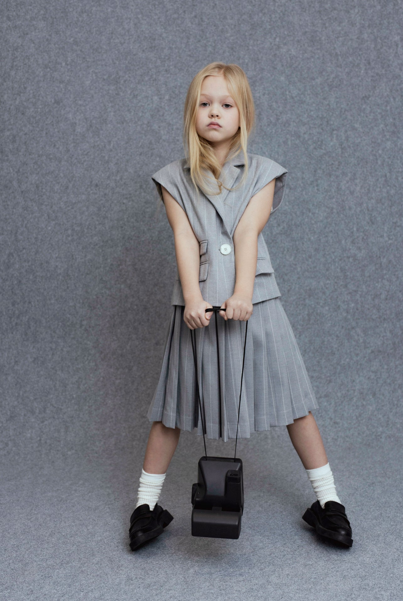 Tanana Waistcoat | Grey Stripes