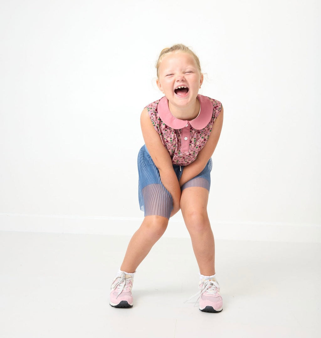 Pleated Skort | Slate