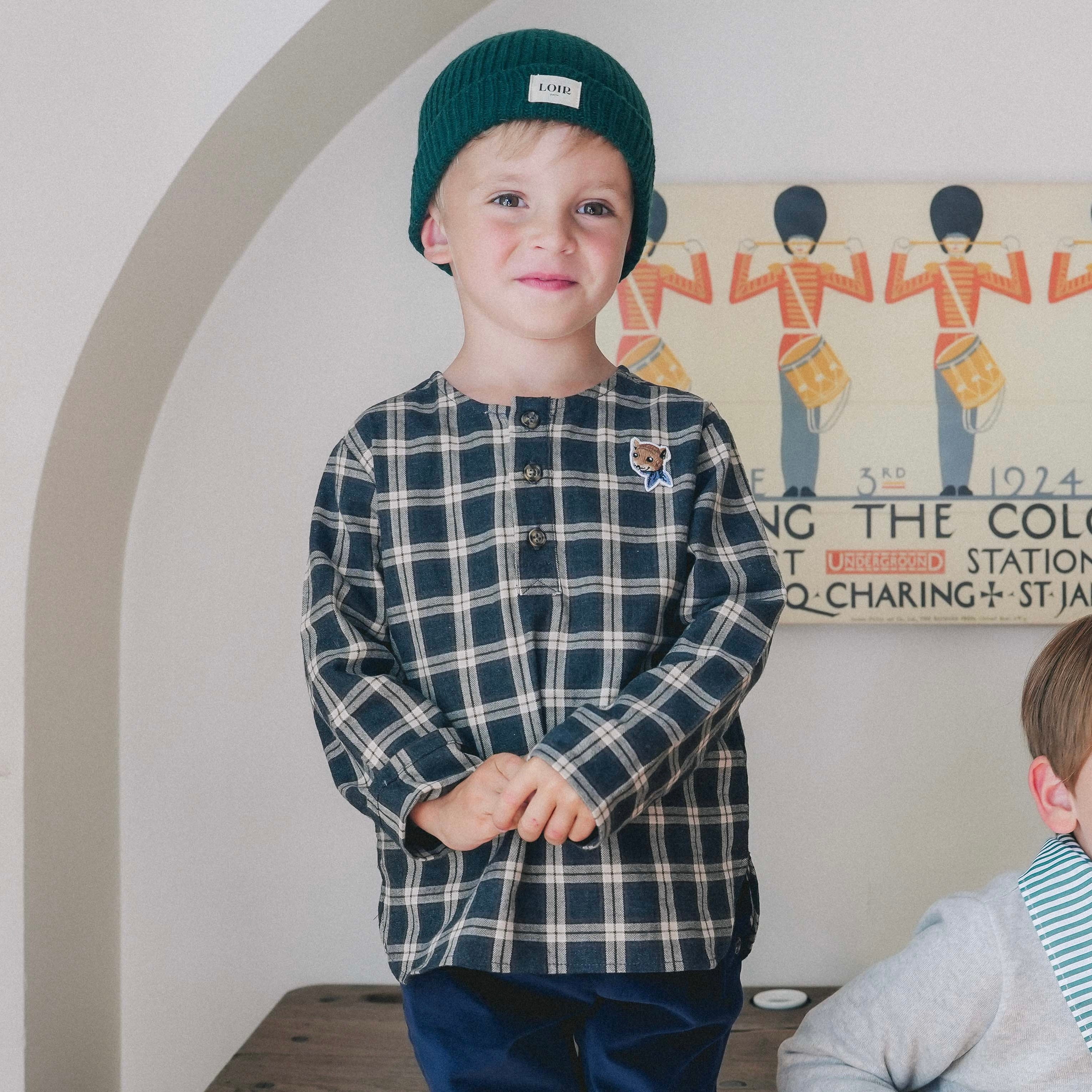 Kurta Blouse | Grey Tartan