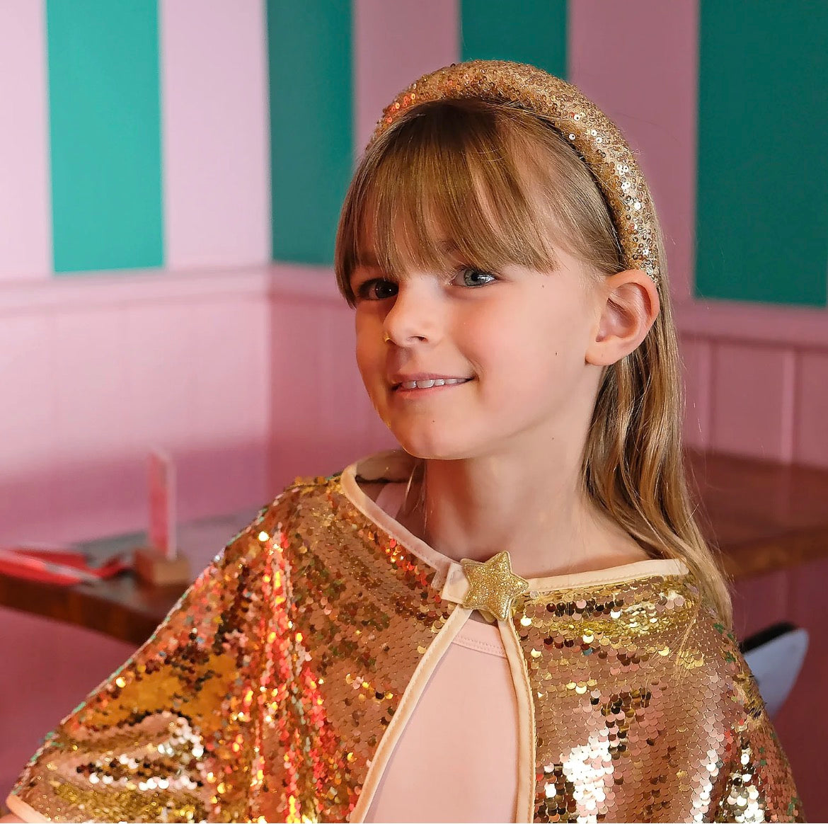 Gold Sequin Padded Headband