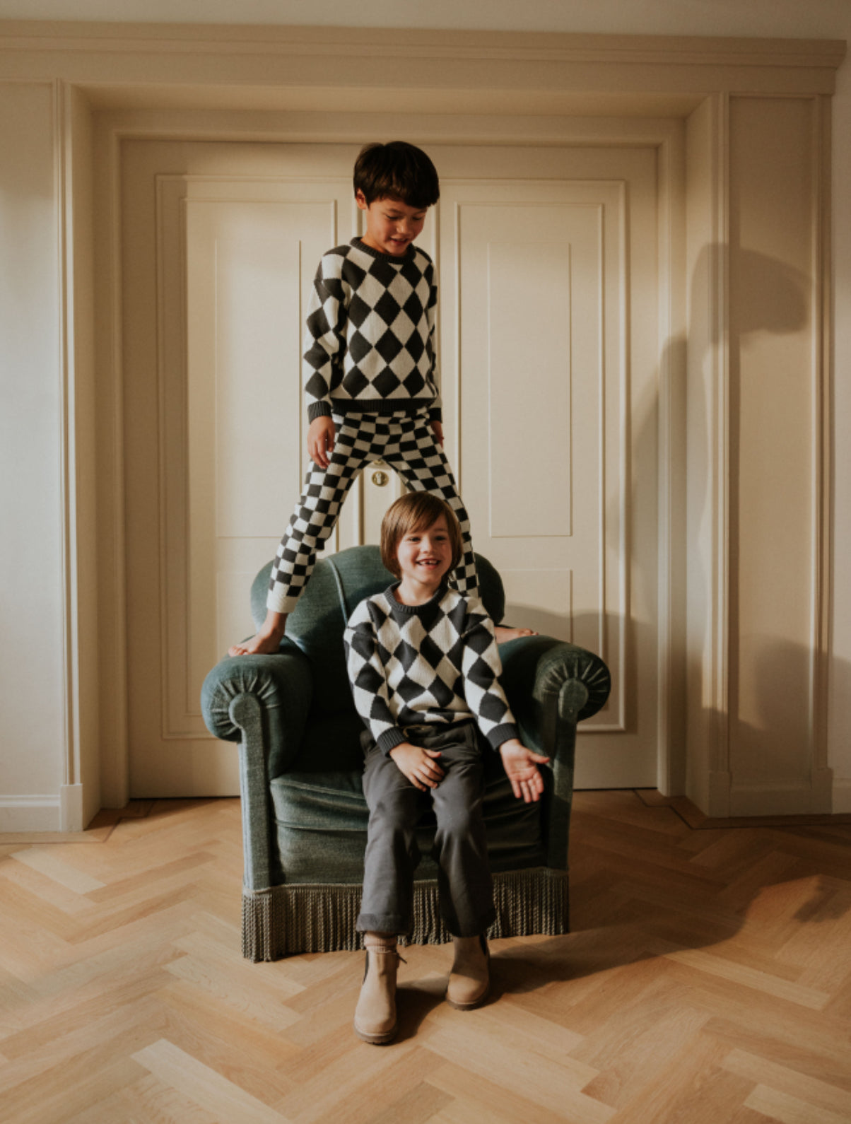 Checkered Knitted Sweater | Checkmate