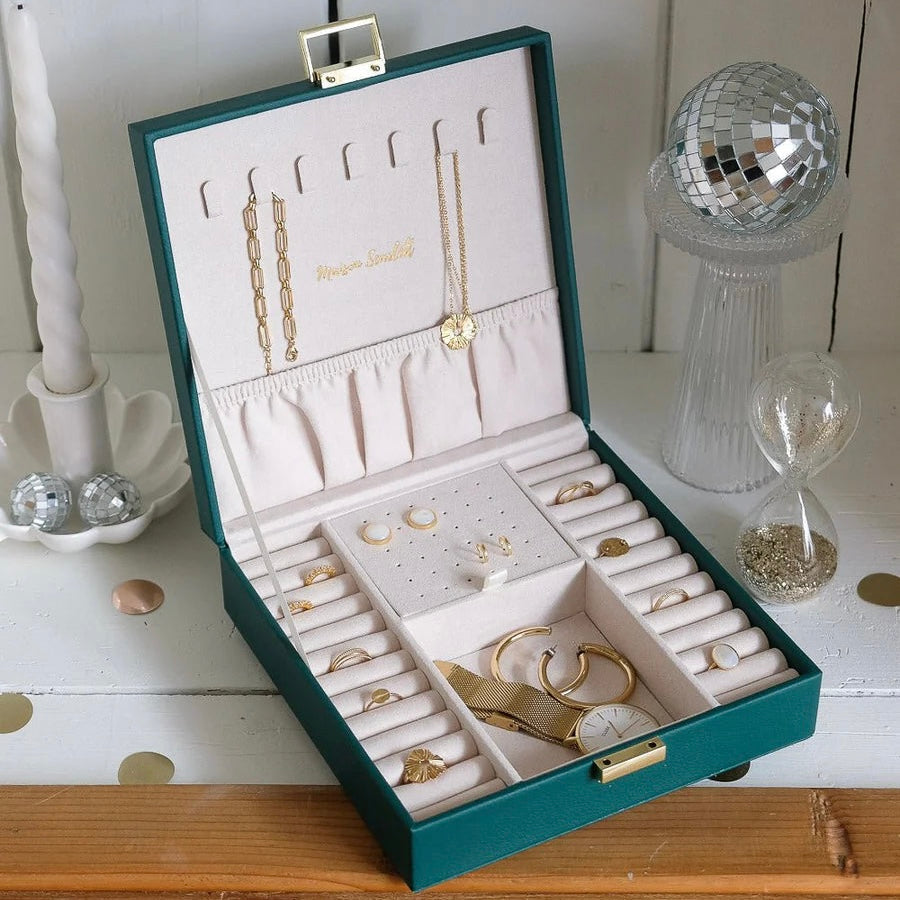 Anne Leather Jewelry Box | Green