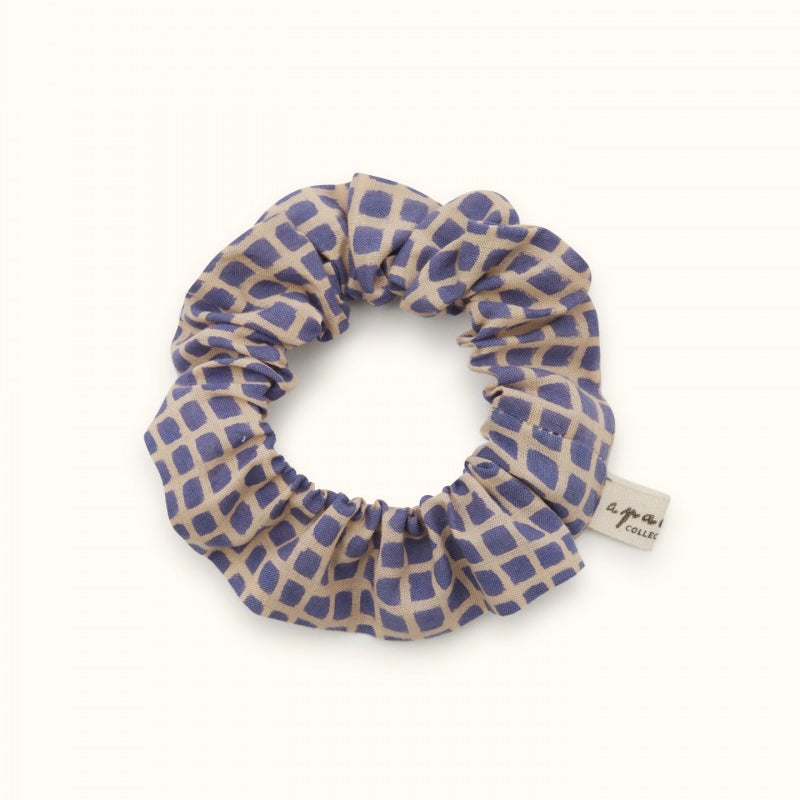 Manjuk Mosaic Scrunchie | Navy Blue