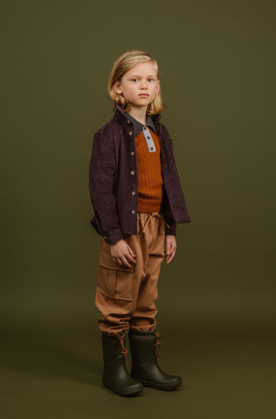 Matteo Corduroy Shirt | Aubergine