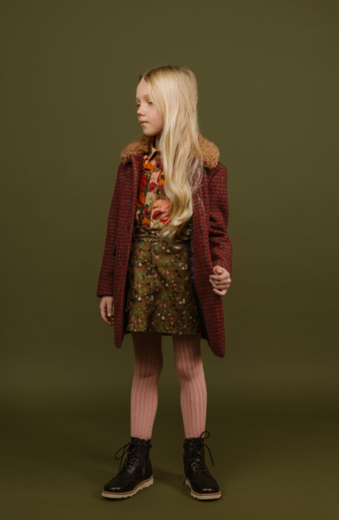 Fiorella Corduroy Mini Skirt | Green