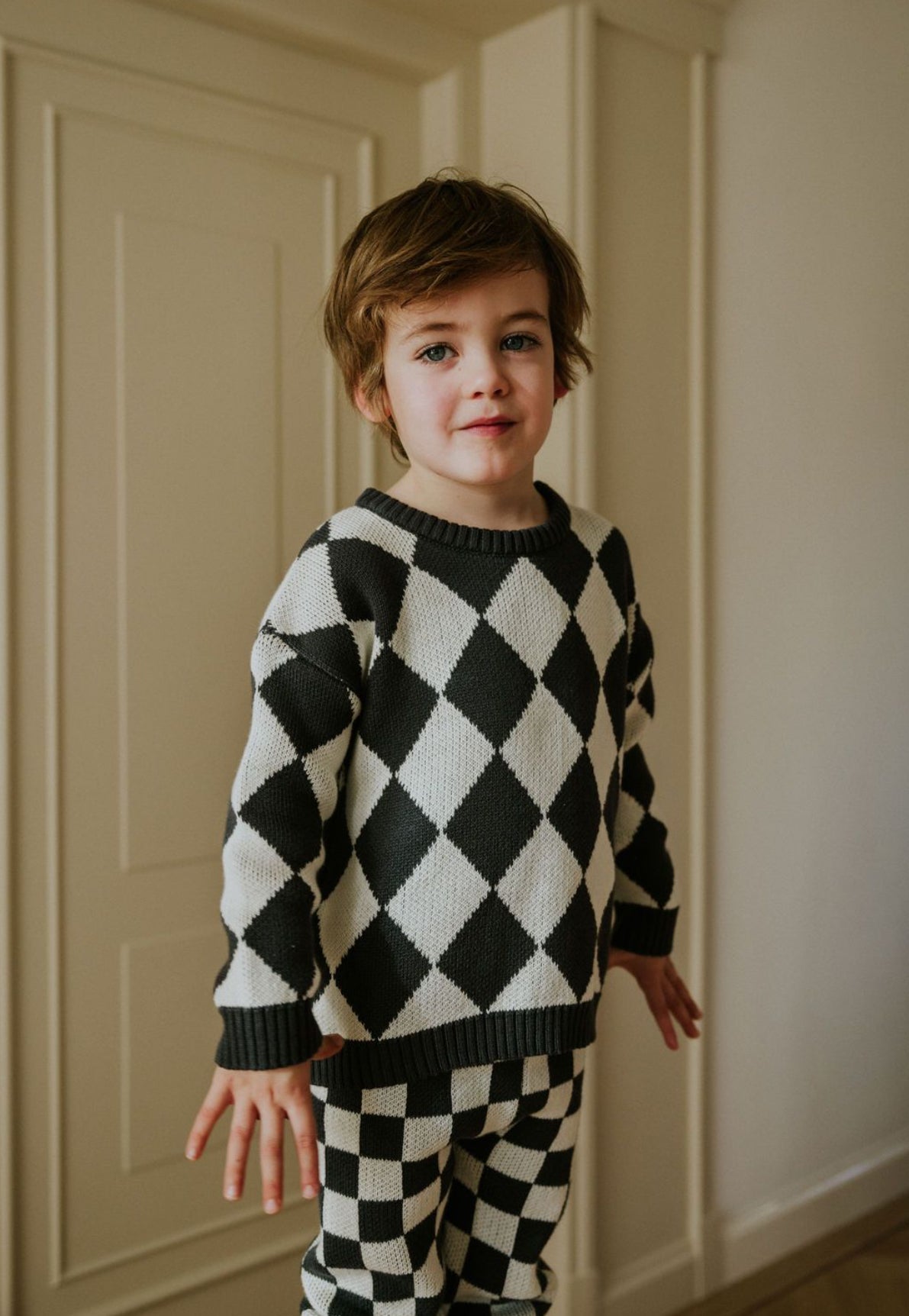 Checkered Knitted Sweater | Checkmate