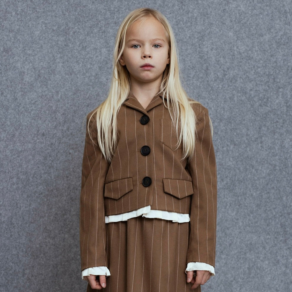 Platte Blazer | Camel Stripes