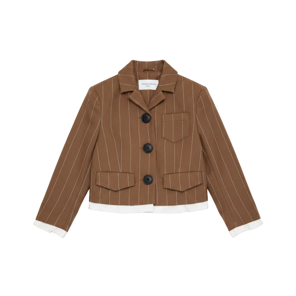 Platte Blazer | Camel Stripes