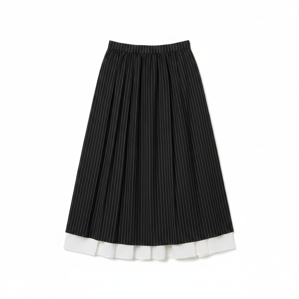Tokoro Skirt | Navy Stripes