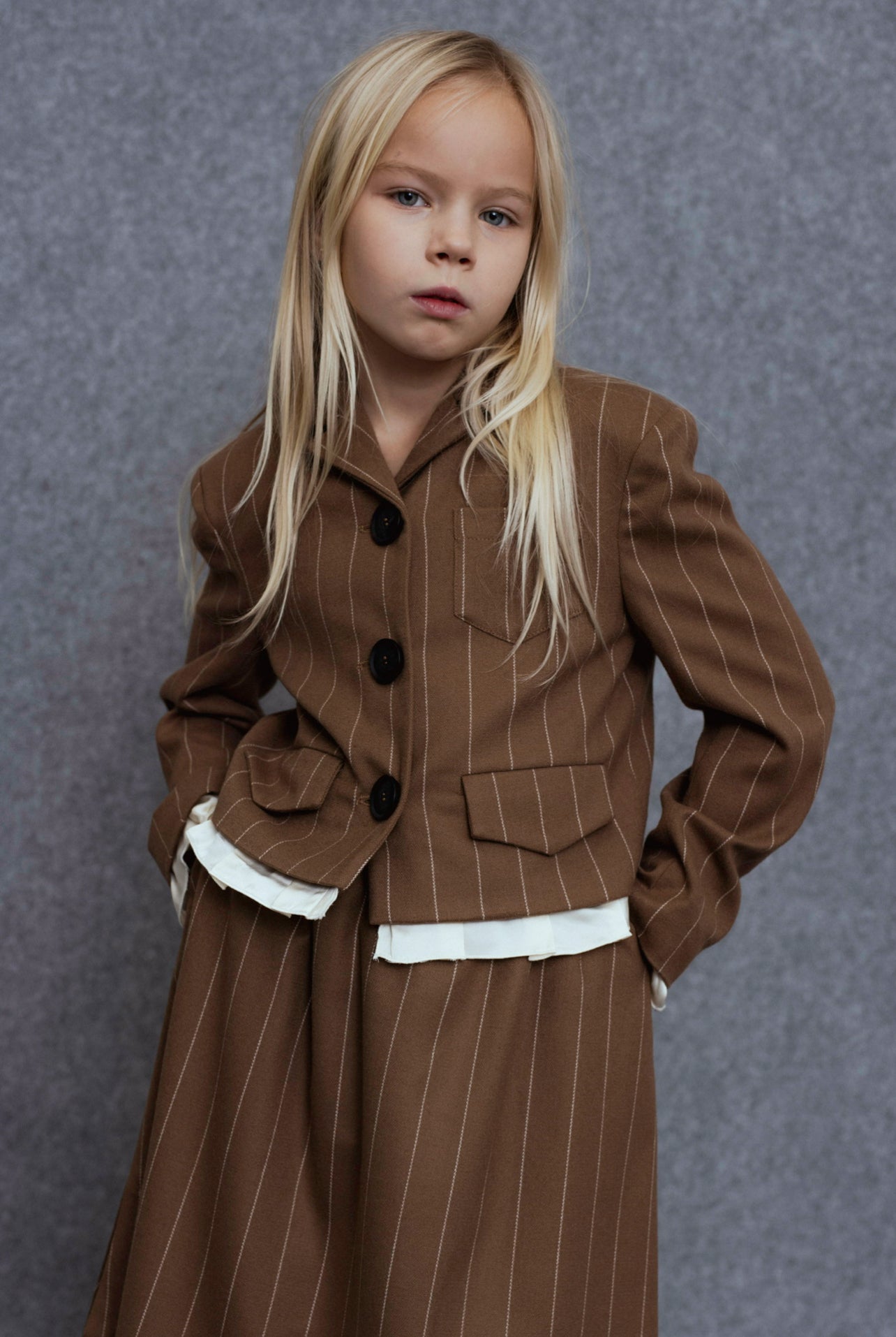 Platte Blazer | Camel Stripes