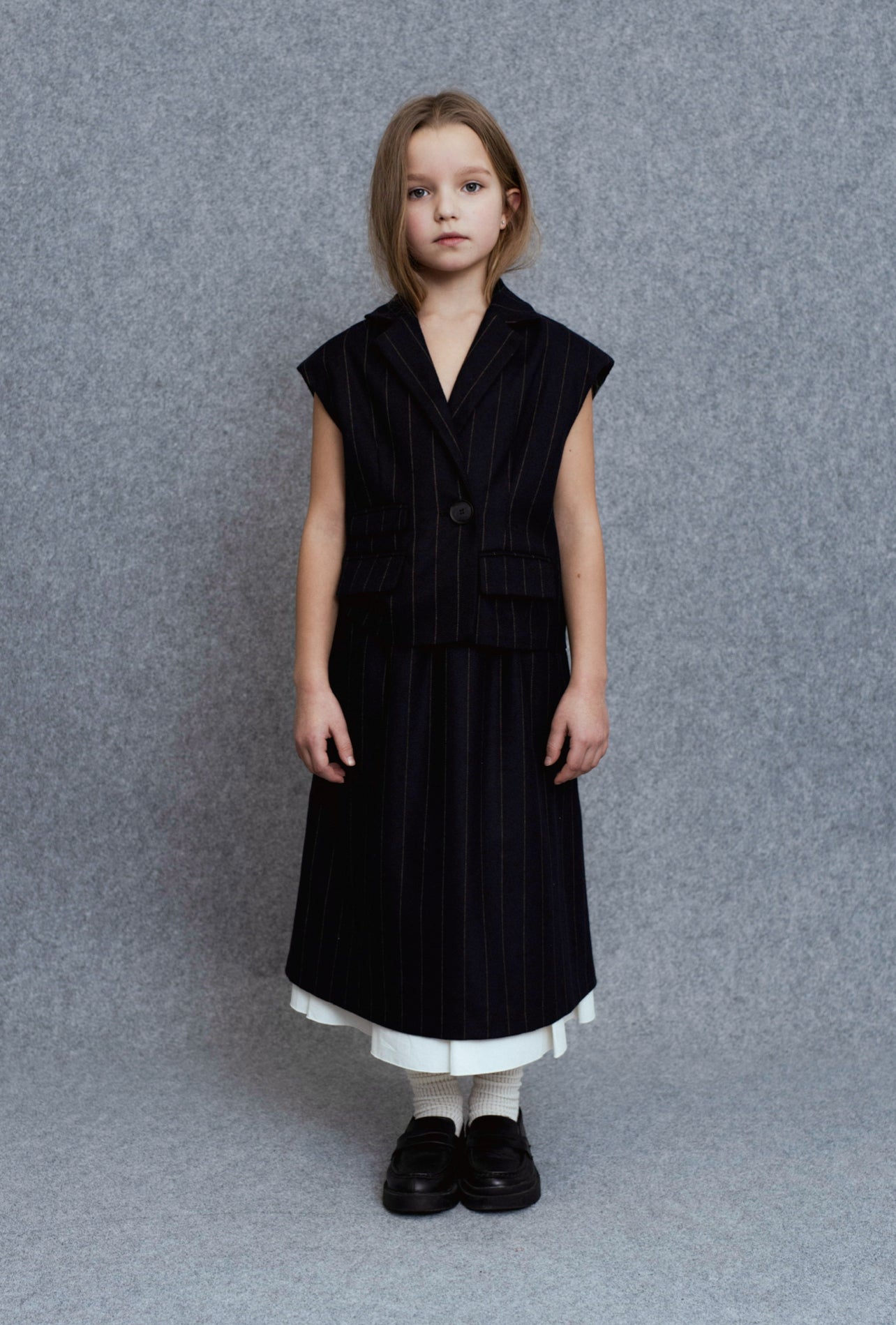 Tokoro Skirt | Navy Stripes