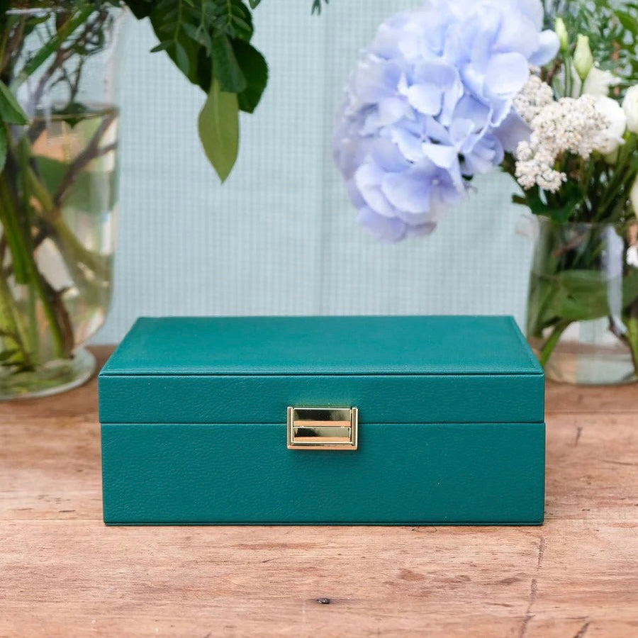 Louise Leather Jewelry Box | Green