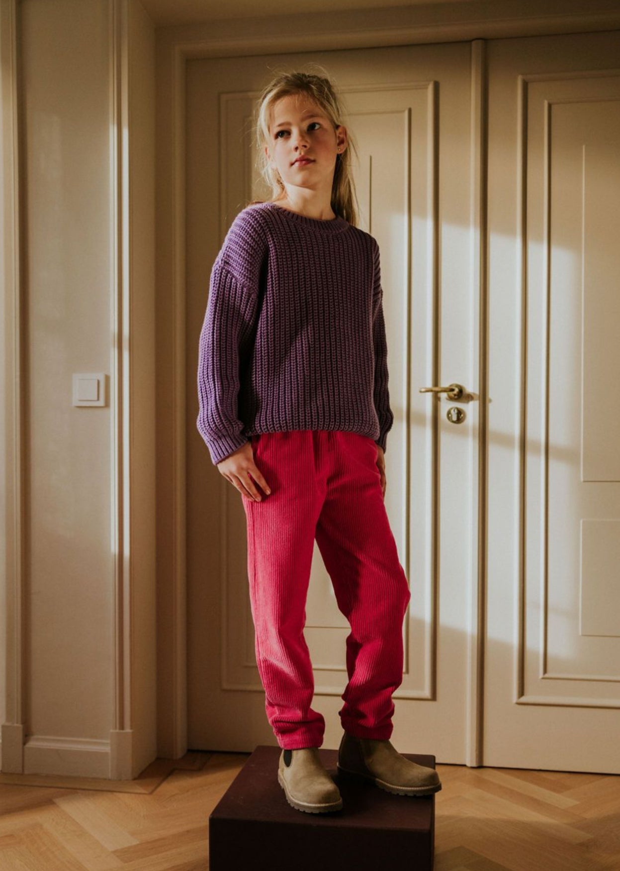Beau Corduroy Trousers | Fuchsia