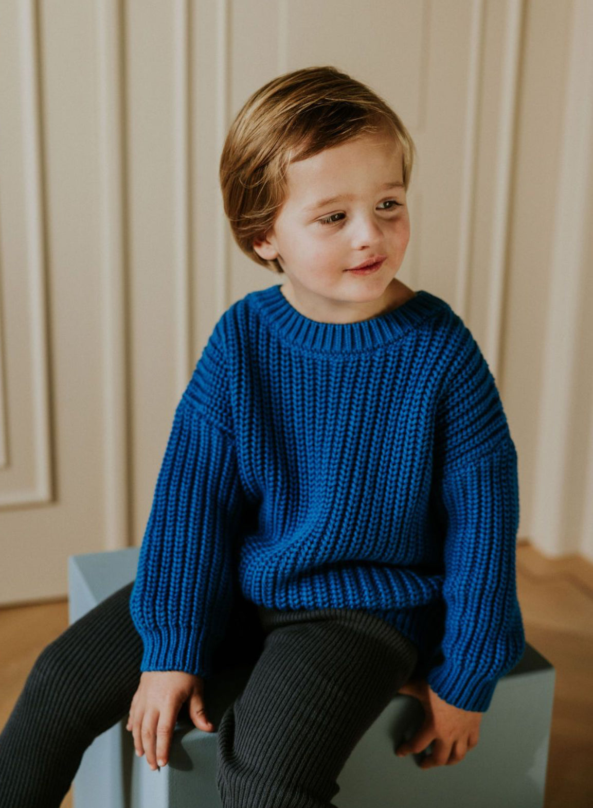 Chunky Knitted Sweater | Royal Blue