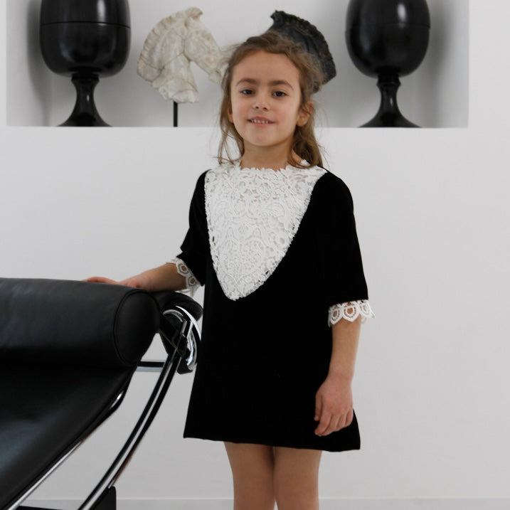 Olimpia Velvet Dress | Black