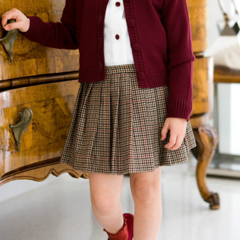 Tanzanite Skirt | Brown Check