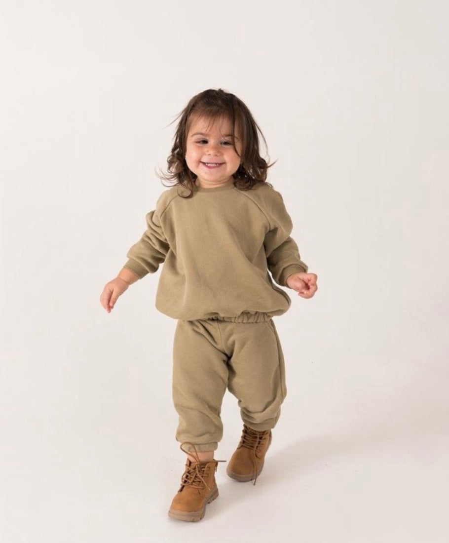 Organic Cotton Training Suit - Khaki