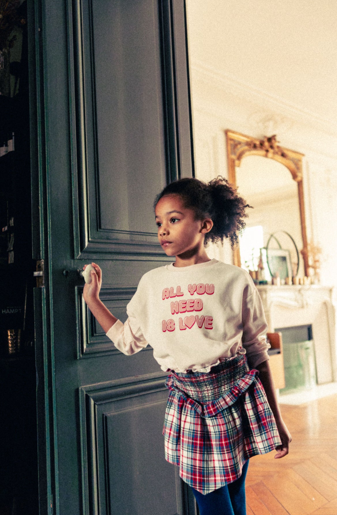 Lira Skirt | Off White/Red