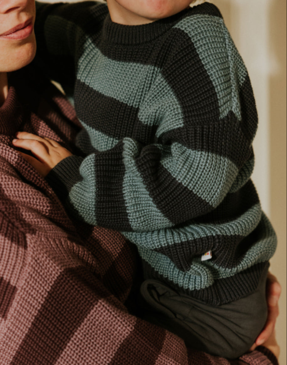 Striped Knitted Sweater | Blue Monday