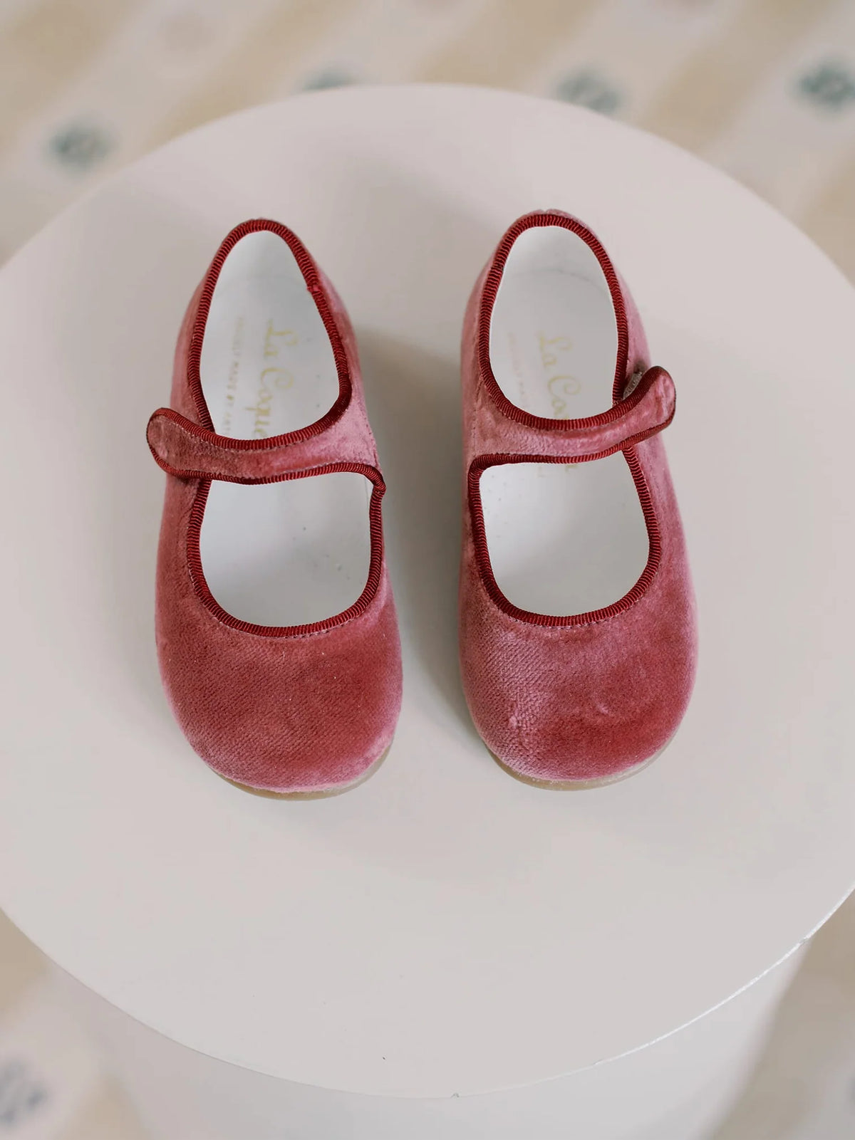 Velvet Mary Jane Shoes | Dusty Pink