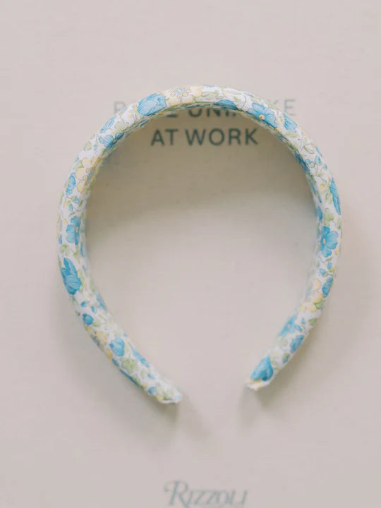 Fabric Wide Headband | Green Floral