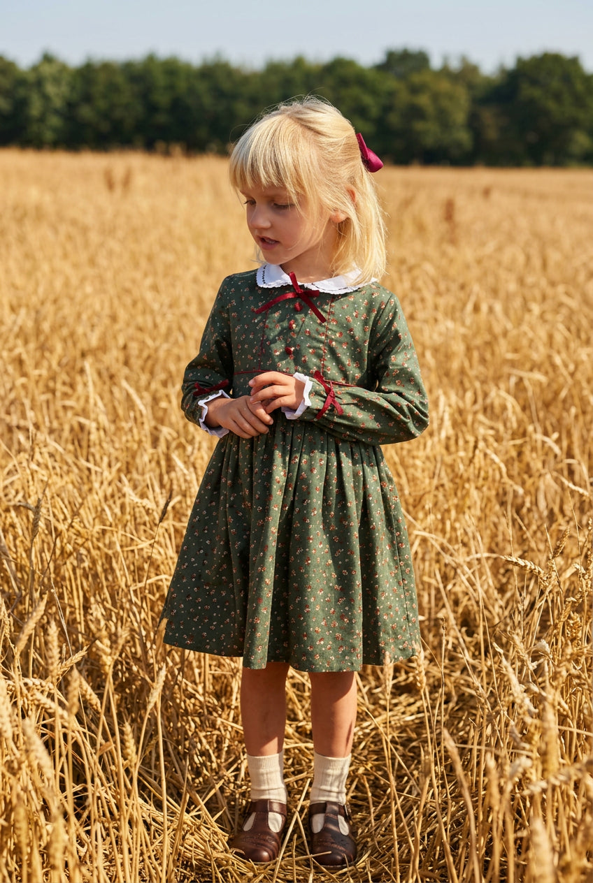 Lilly Dress | Green Floral