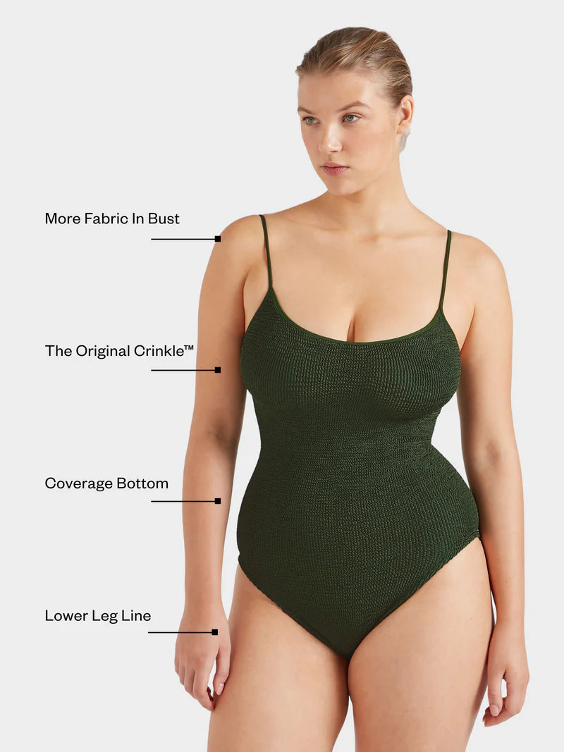 Womens Coverage Pamela Swim | Metallic Khaki