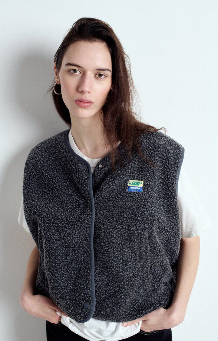 Womens Hoktown Sleeveless Jacket | Charcoal Melange