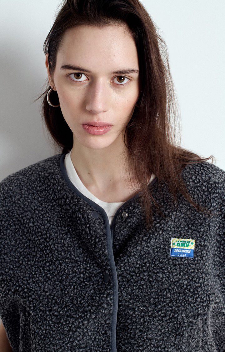 Womens Hoktown Sleeveless Jacket | Charcoal Melange