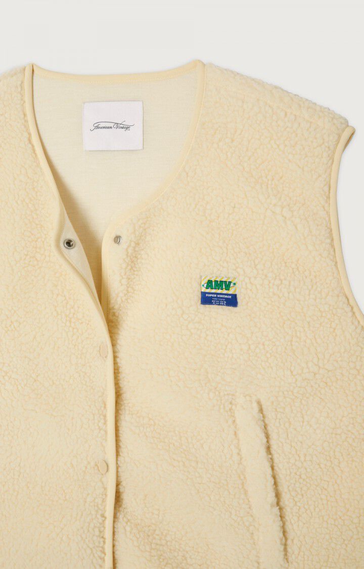 Womens Hoktown Sleeveless Jacket | Ecru