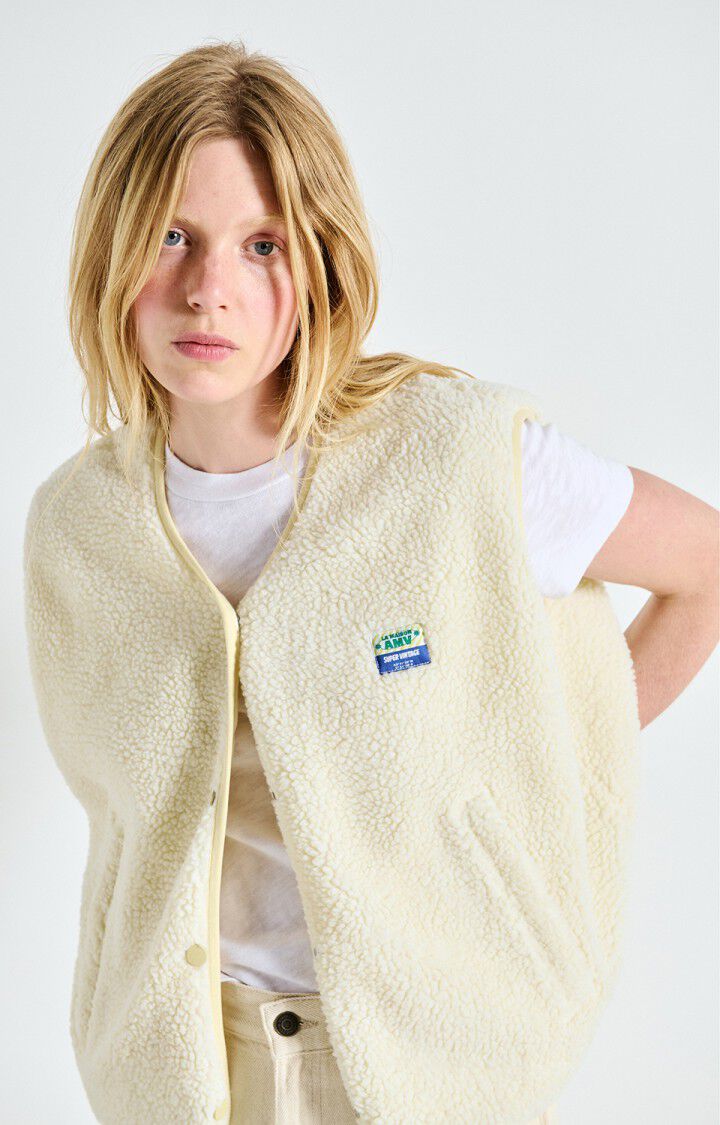 Womens Hoktown Sleeveless Jacket | Ecru