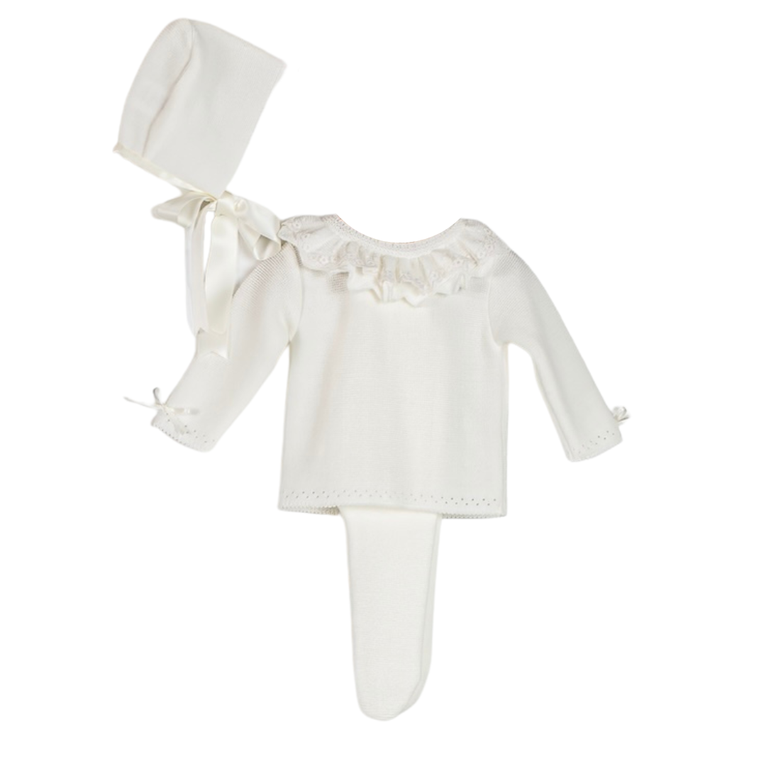 Ivory Knit Two Piece Babygrow