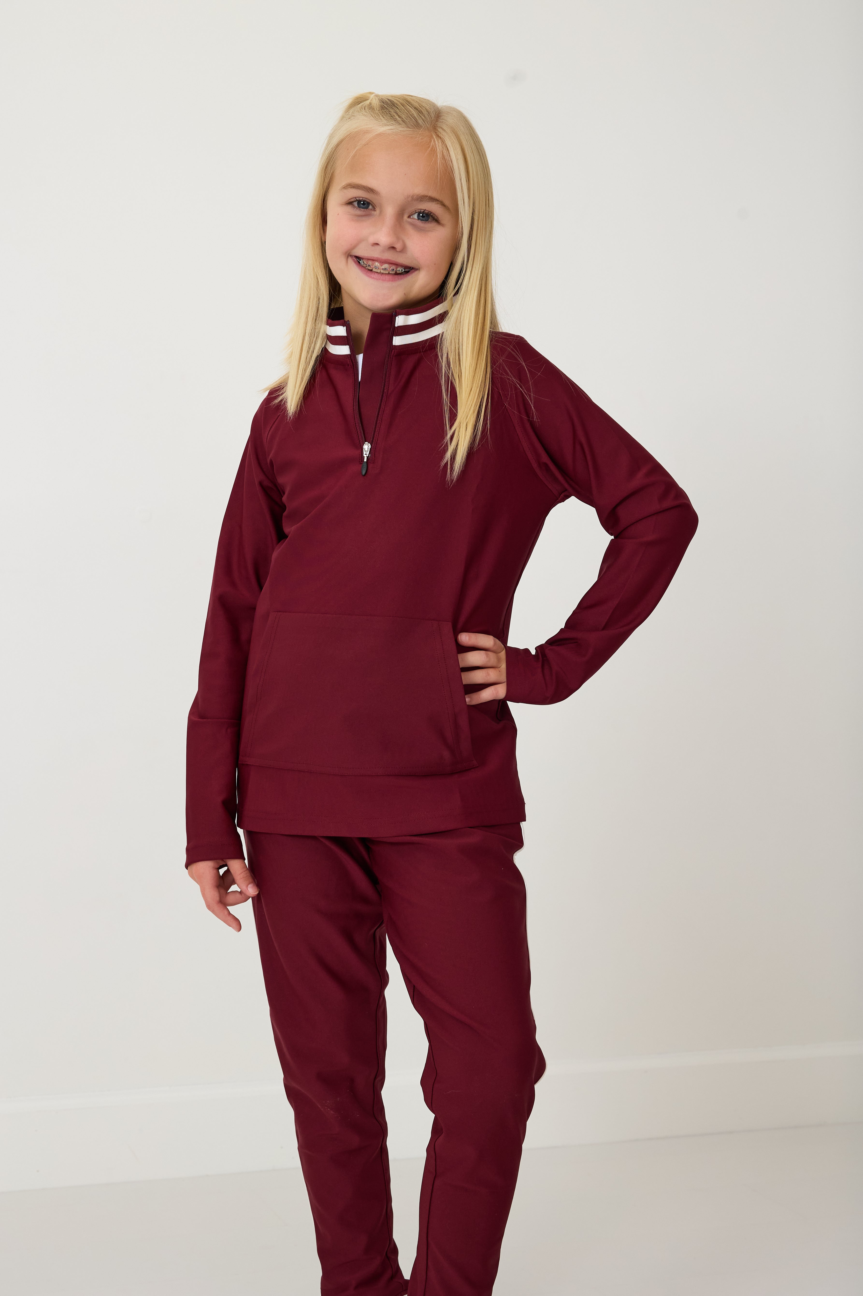 Retro Half-Zip | Maroon