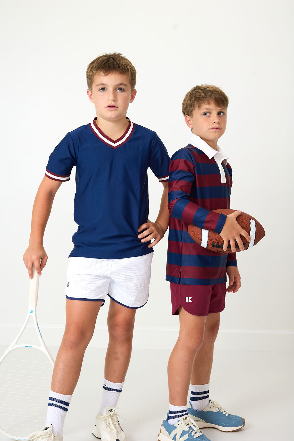 Rugby Polo Shirt | Navy/Maroon