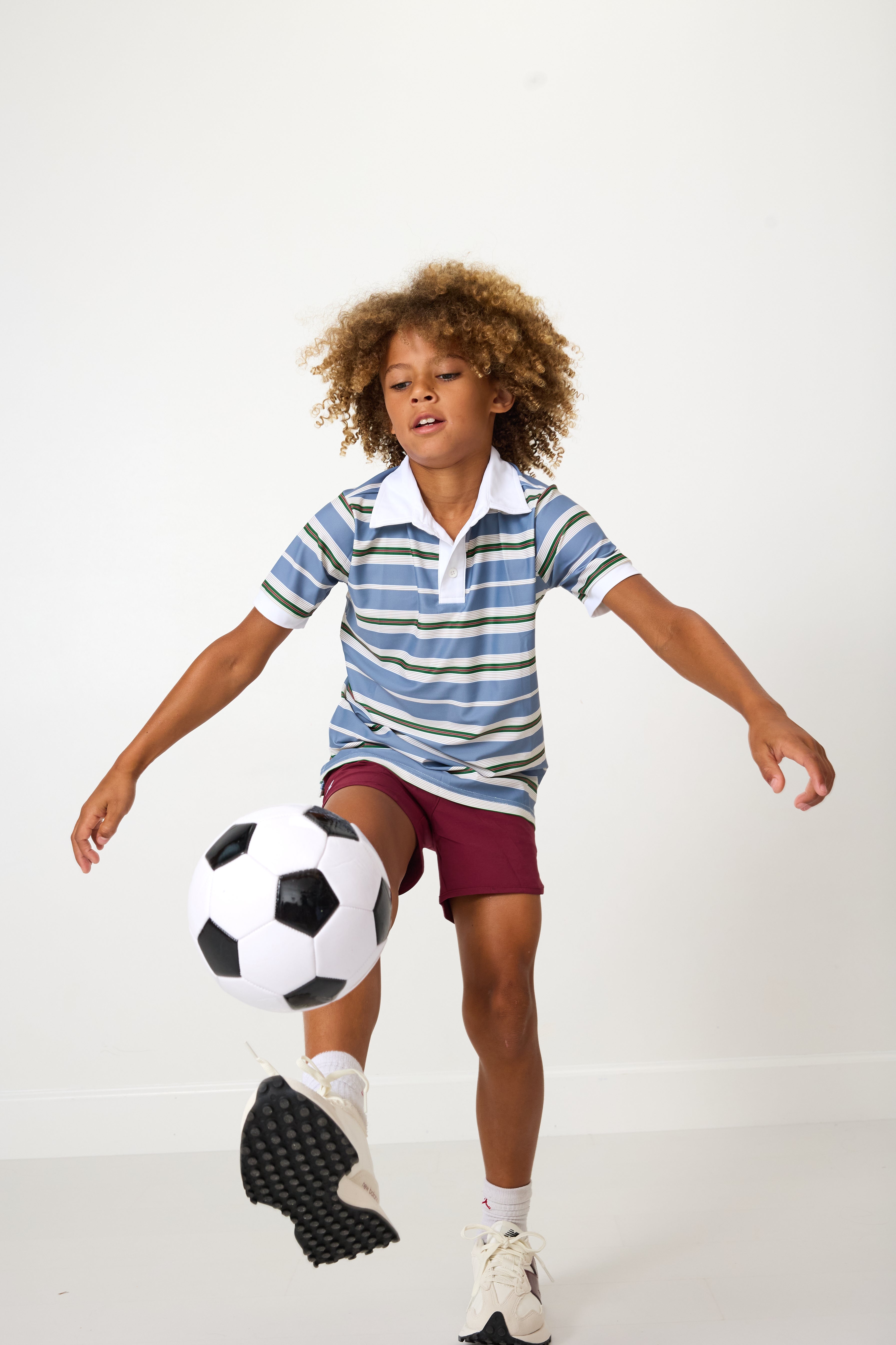 Heritage Stripe Polo Shirt | Blue/White