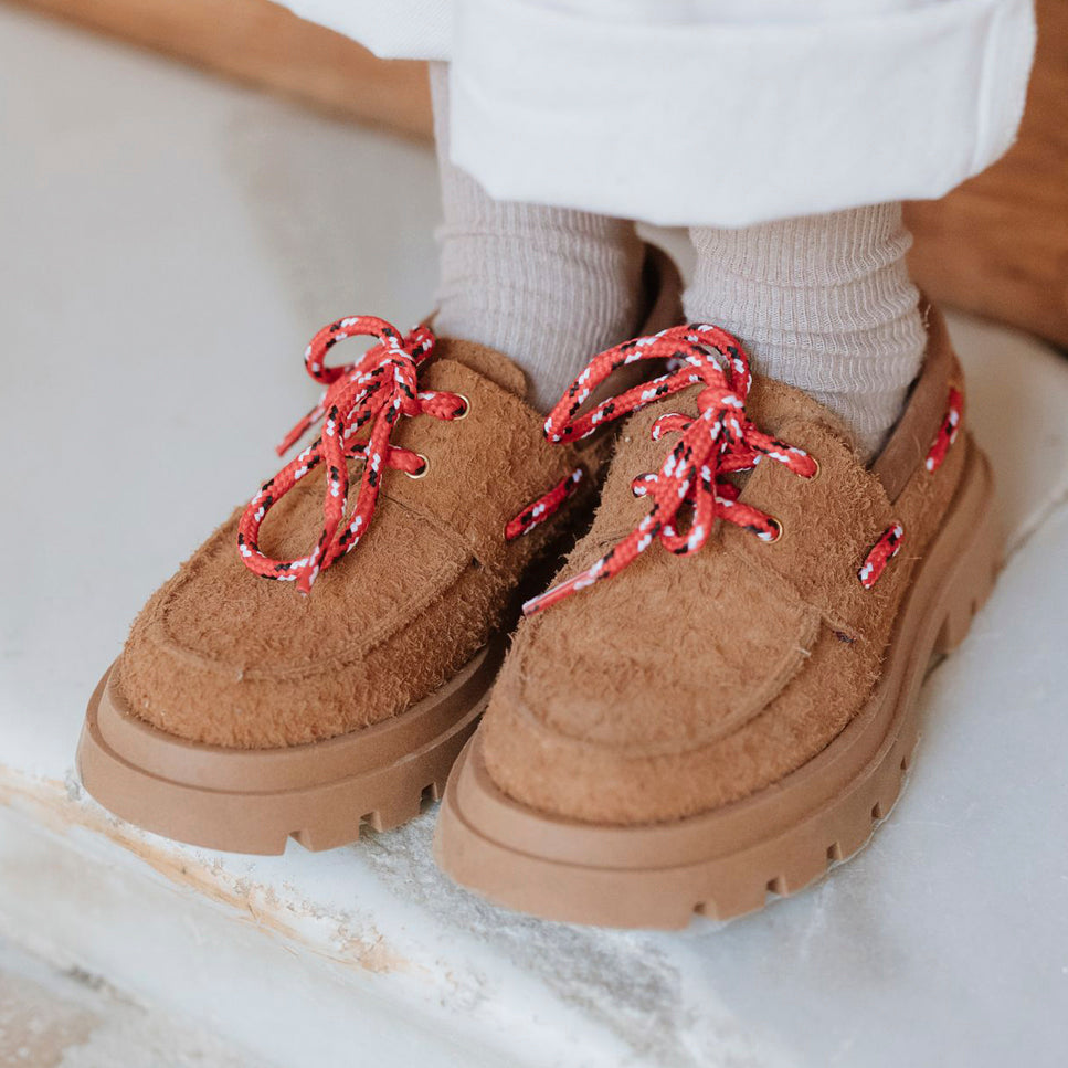 Blucher Leather Lace Up | Brown