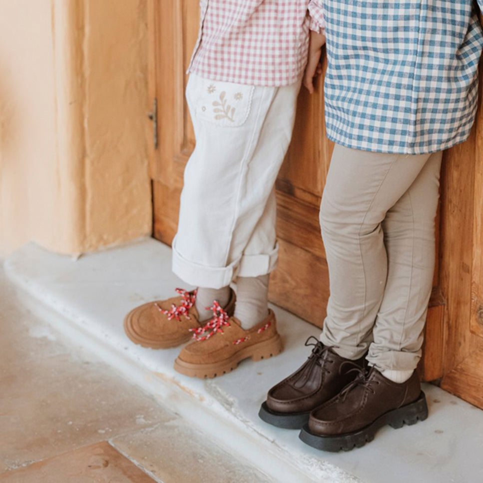 Blucher Leather Lace Up | Brown