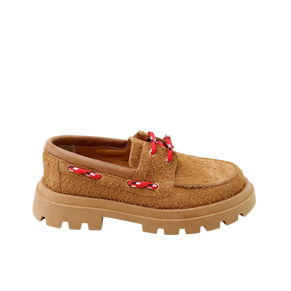 Blucher Leather Lace Up | Brown