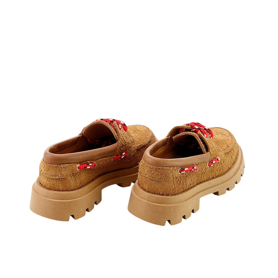 Blucher Leather Lace Up | Brown