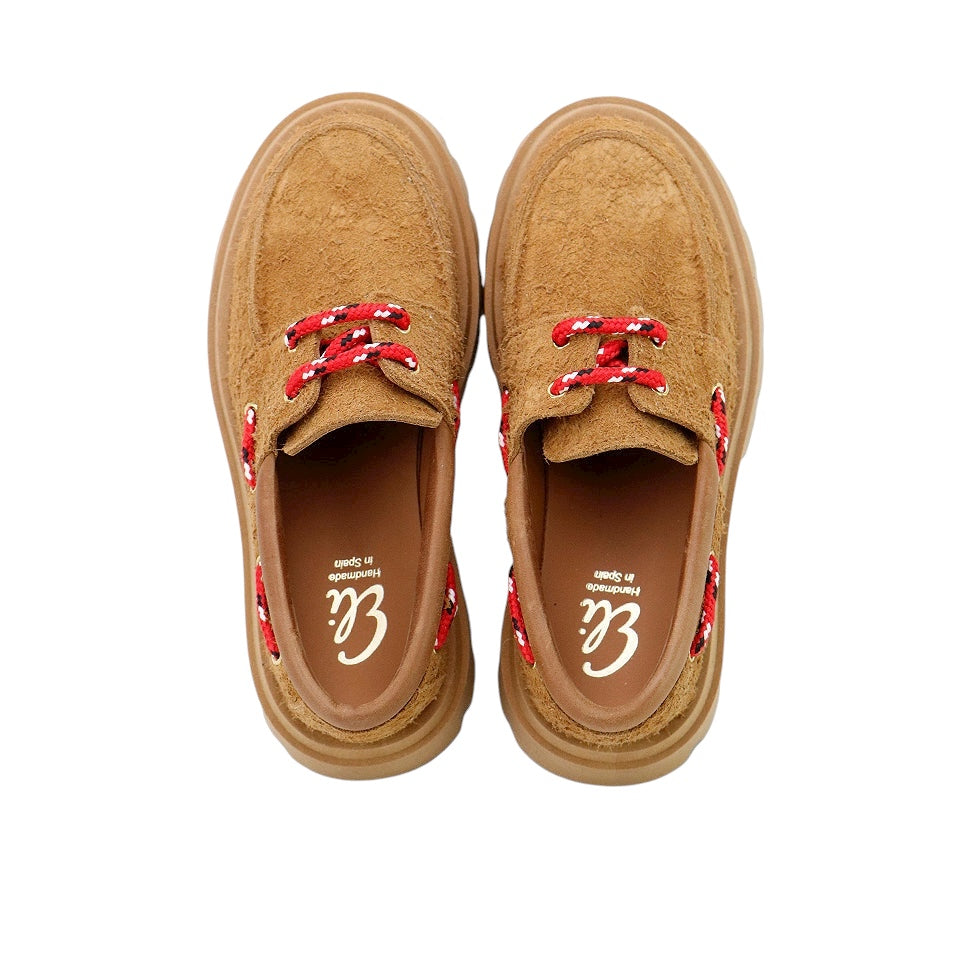 Blucher Leather Lace Up | Brown