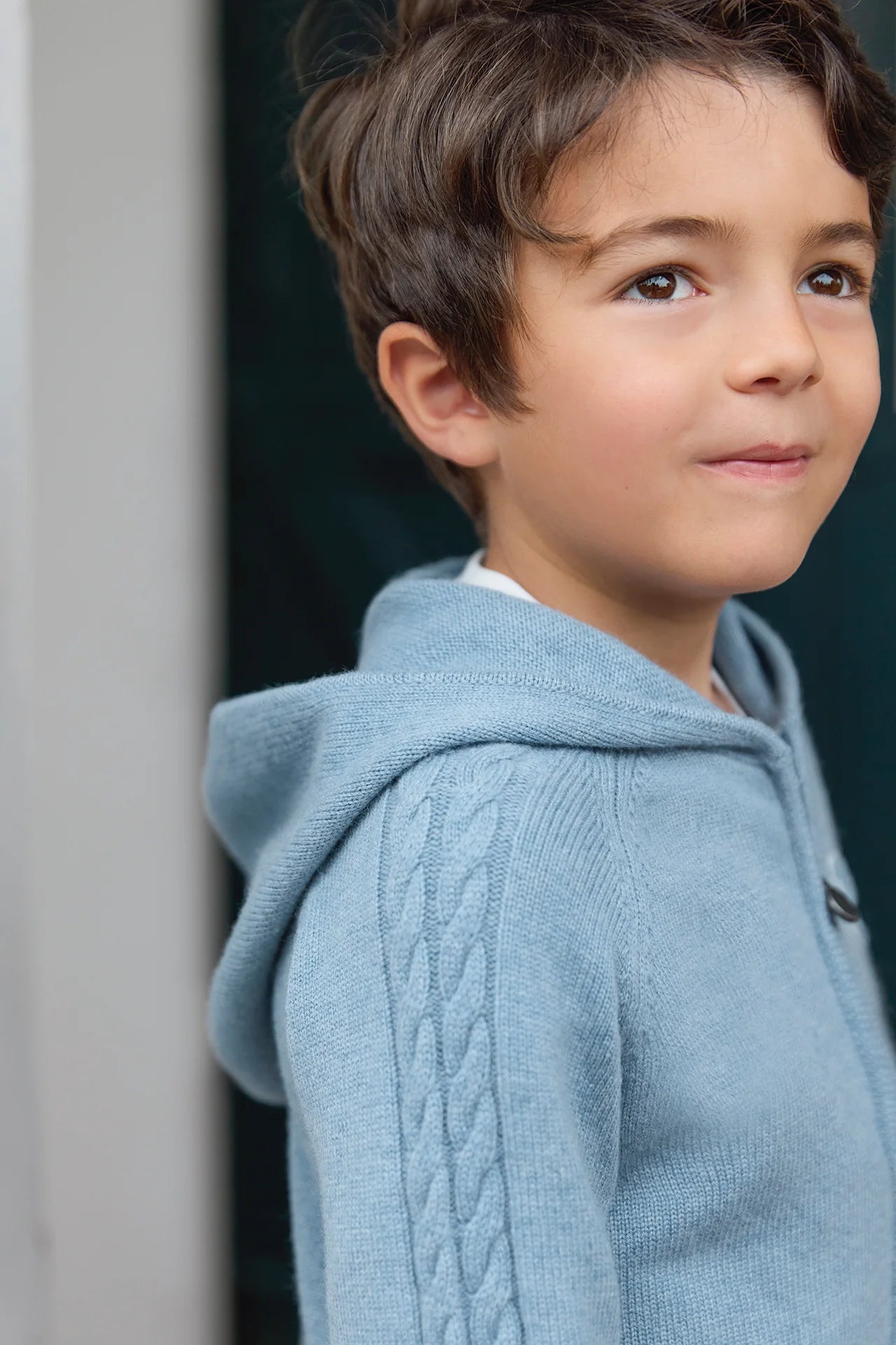 Gilet Cardigan | Grey Blue