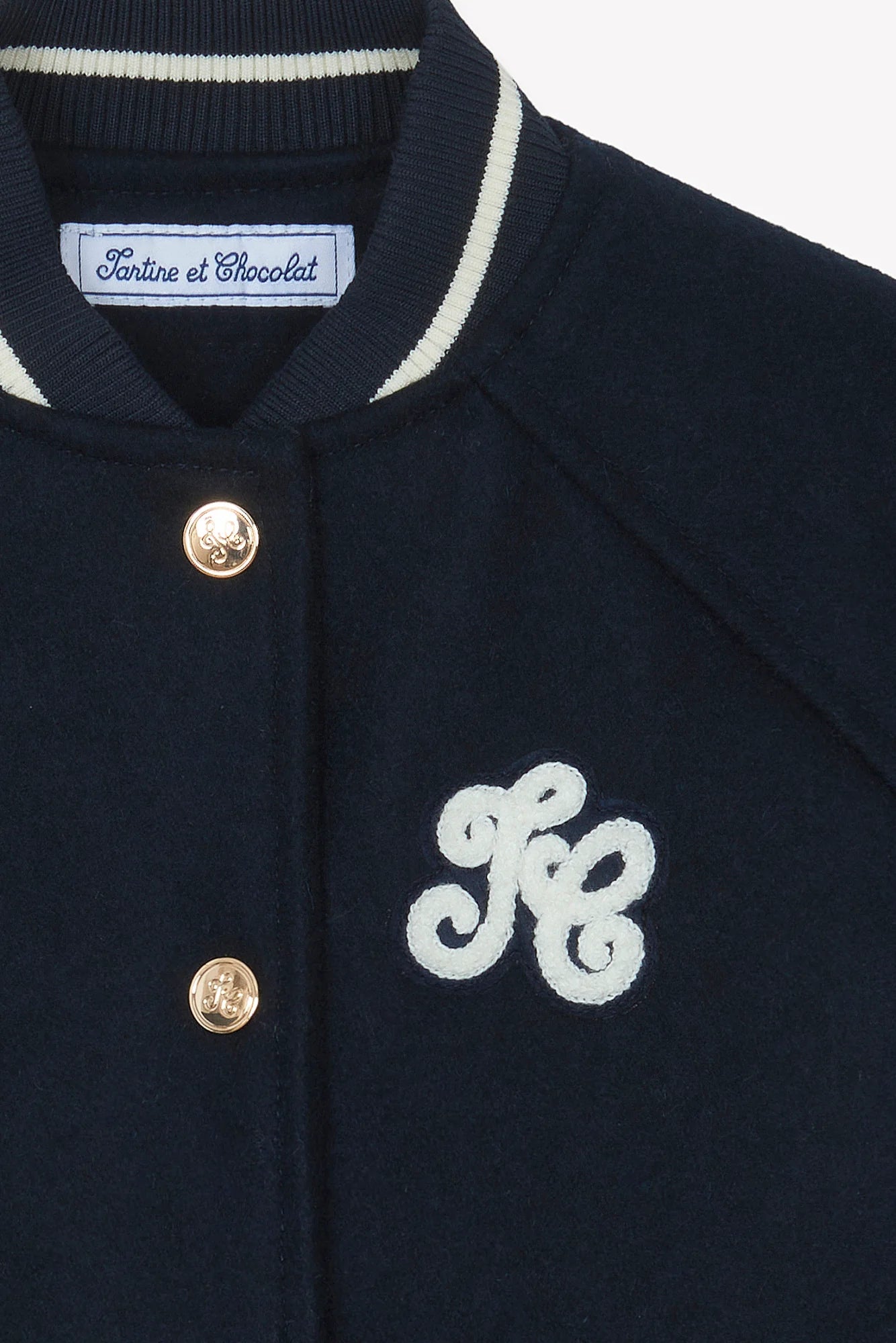 Teddy Vested Coat | Marine