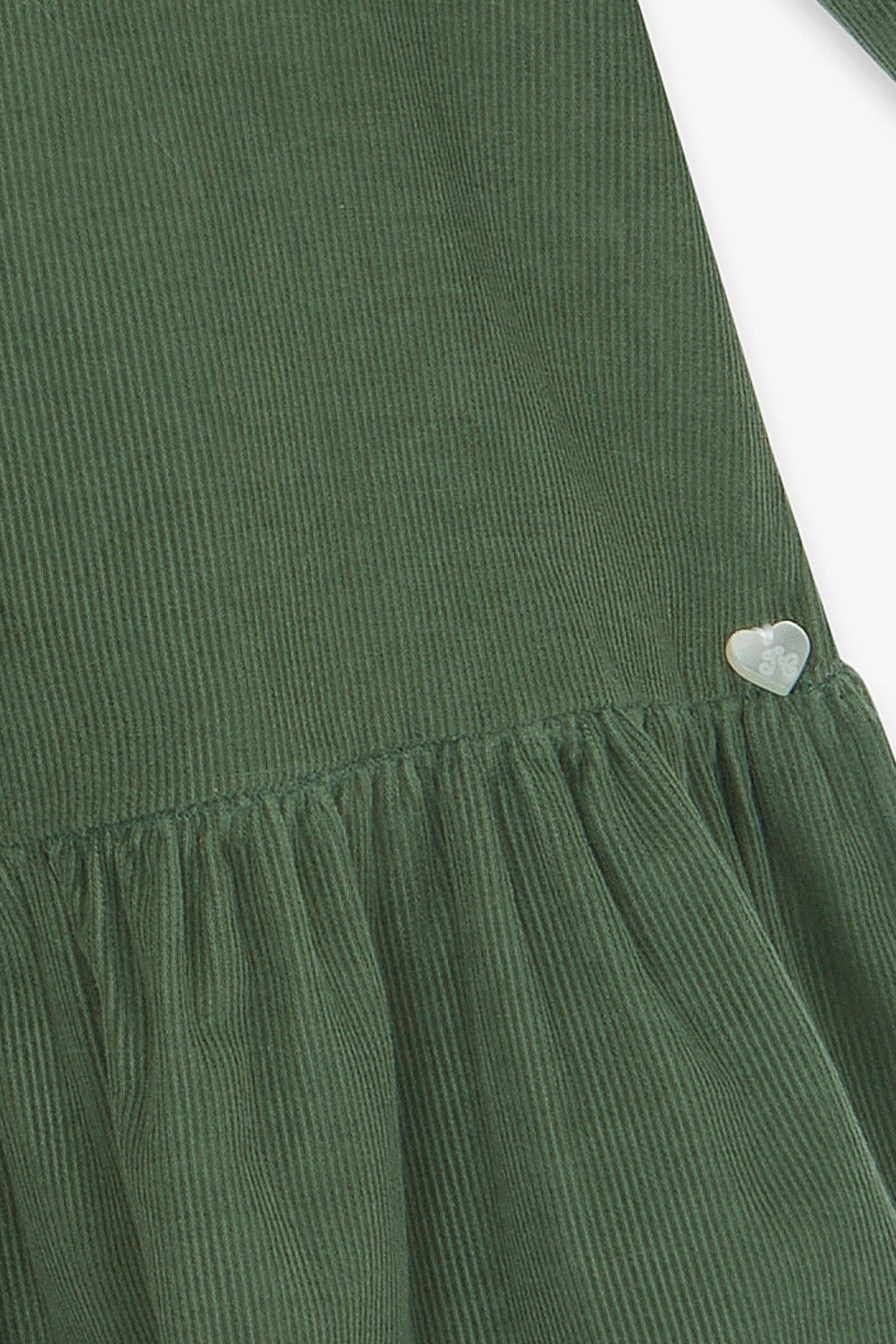 Smocked Collar Dress | Grey Green Velvet