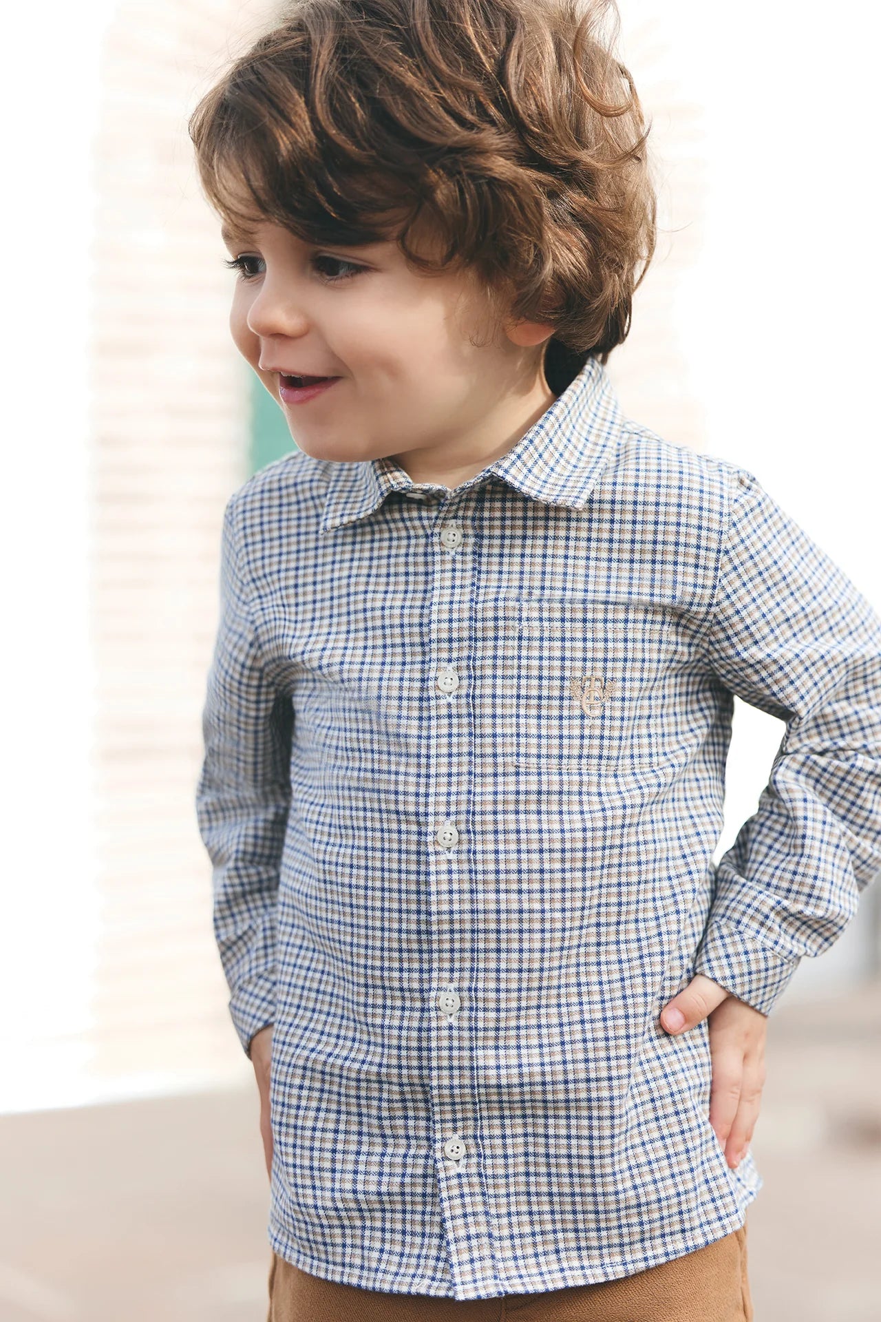 Long Sleeve Shirt | Checkered Bark