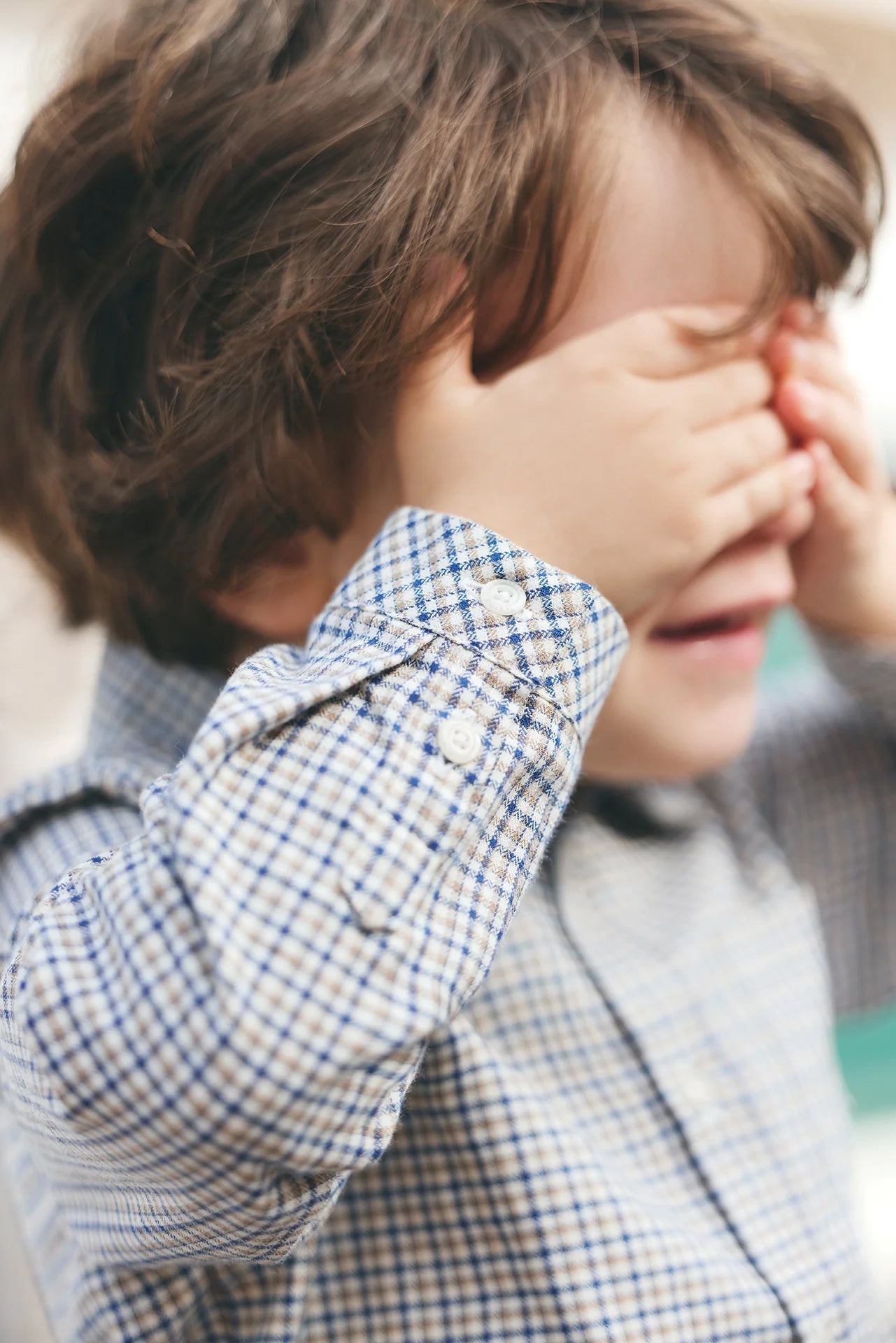 Long Sleeve Shirt | Checkered Bark