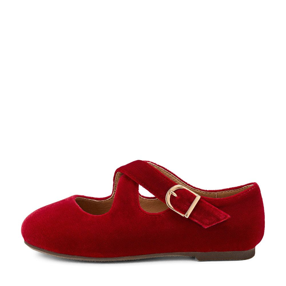 Demi Velvet Shoes | Red