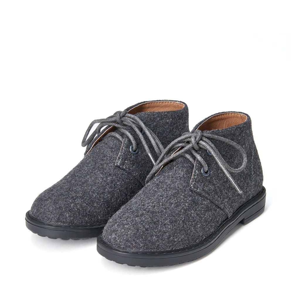 Hugh Wool Shoes | Dark Grey