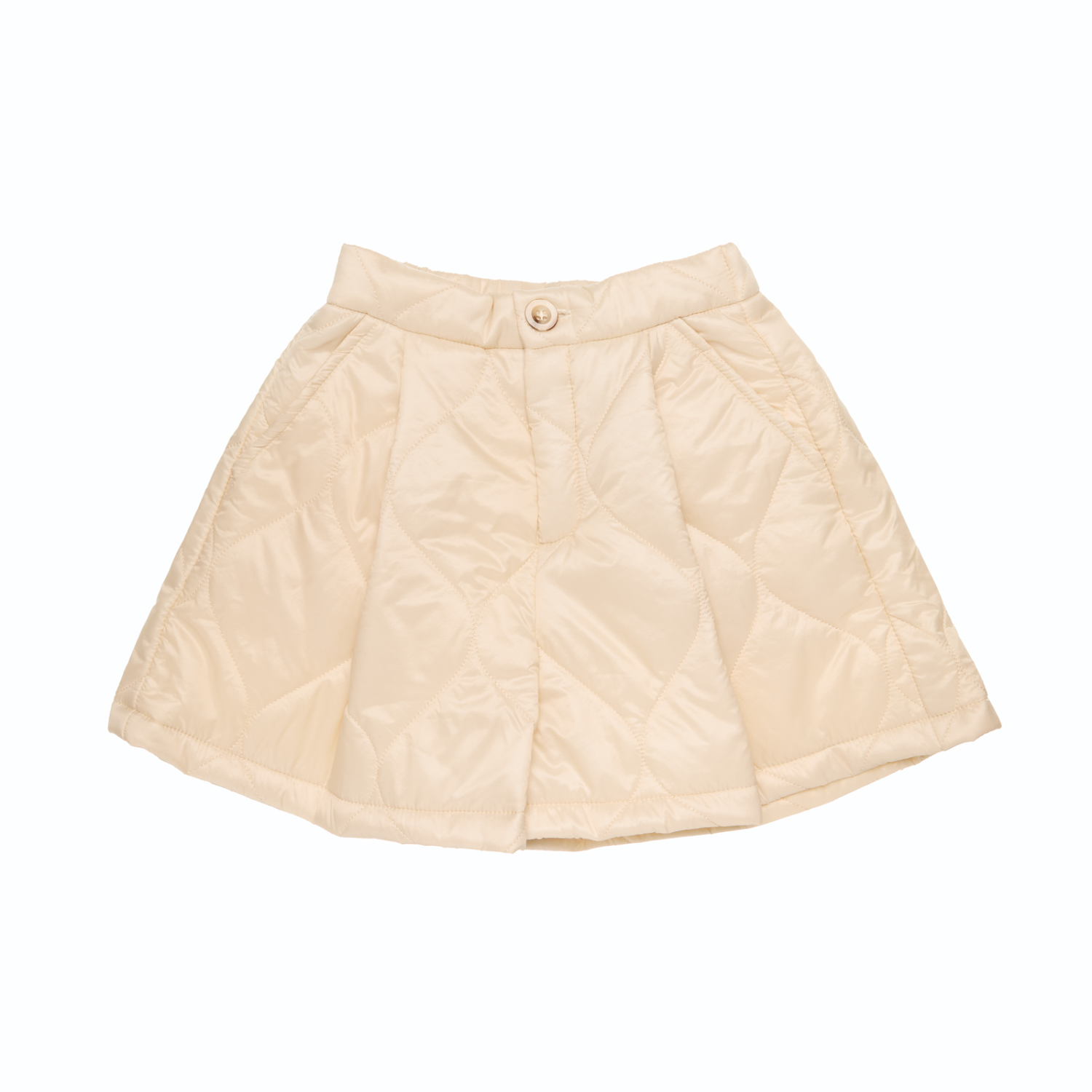 Nico Puffer Shorts | White