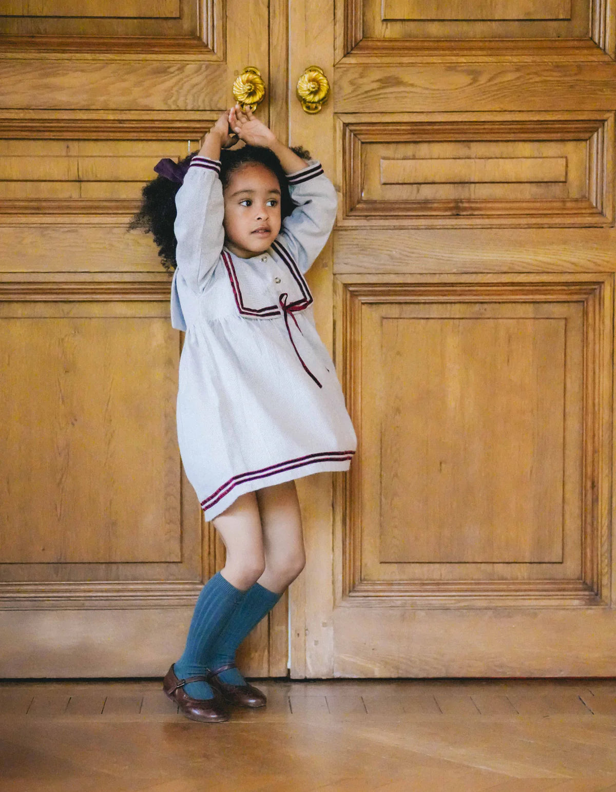 Lotti Dress | Grey Chevron