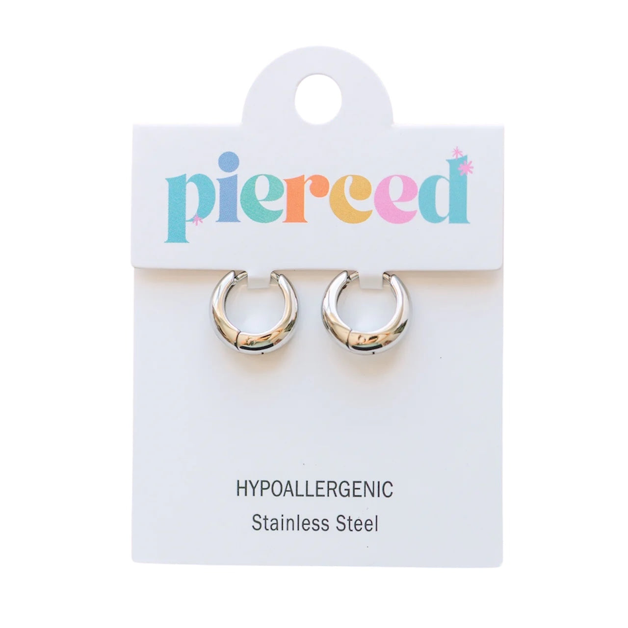 Teardrop Huggies | Silver